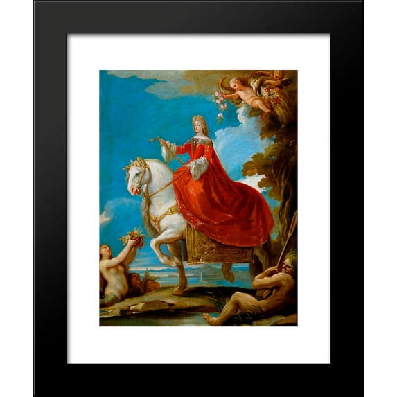 Portrait of Maria Anna of Neuburg 20x24 Framed Art Print by Luca Giordano