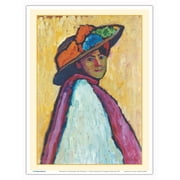 Portrait of Marianne von Werefkin - From an Original Color Painting by Gabriele Münter c.1909 - Master Art Print (Unframed) 9in x 12in