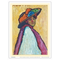 Portrait of Marianne von Werefkin - From an Original Color Painting by Gabriele Münter c.1909 - Master Art Print (Unframed) 9in x 12in