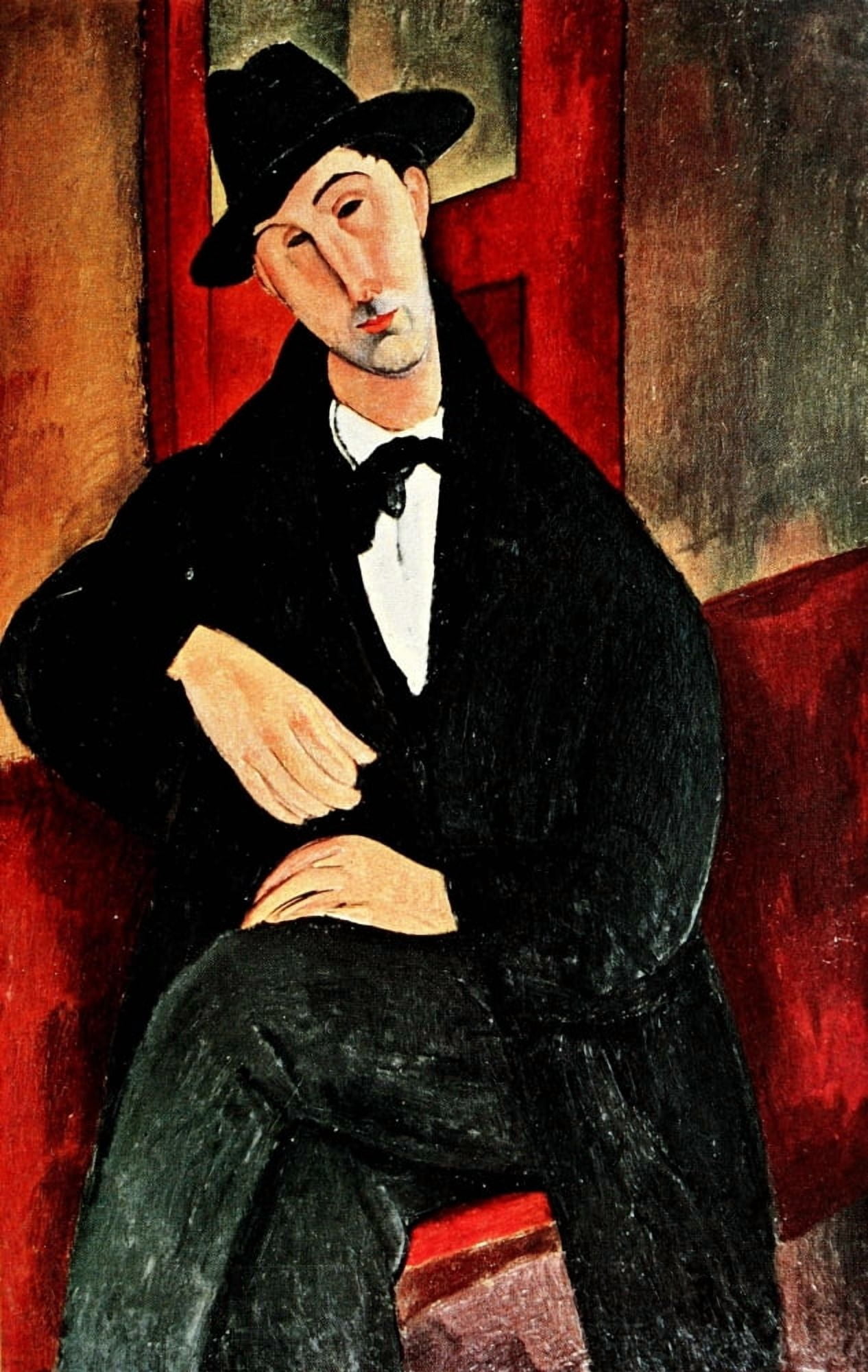 Portrait of Mario 1920 Canvas Art - Amedeo Modigliani (24 x 36)