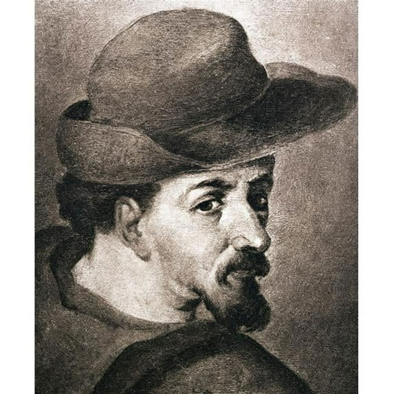 Portrait of Miguel Saavedra De Cervantes 1547 1616 Spanish Writer After Artist Francisco Pacheco Poster Print, 13 x 16