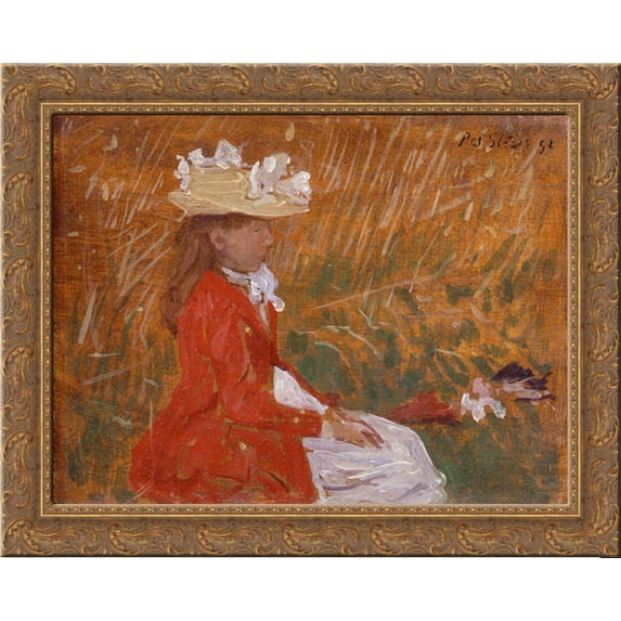 Portrait of Miss Rose Pettigrew 24x20 Gold Ornate Wood Framed Canvas Art by Philip Wilson Steer