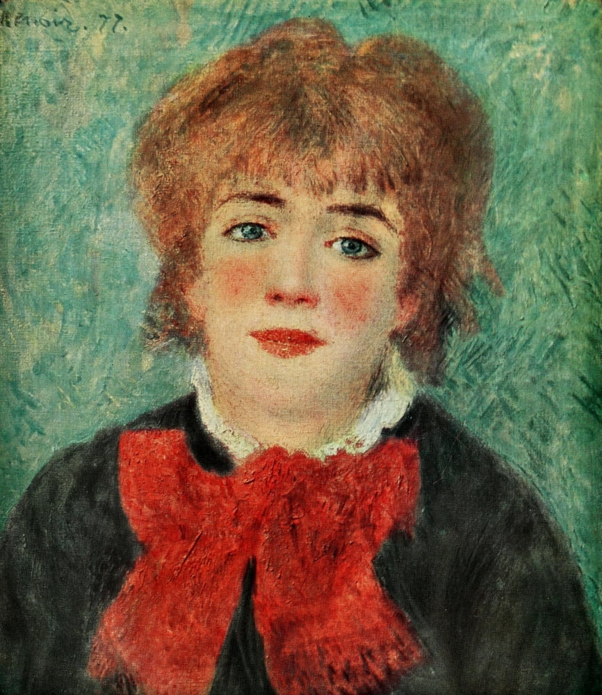 Portrait of Mlle Samary 1877 Canvas Art - Pierre-Auguste Renoir (24 x 36)