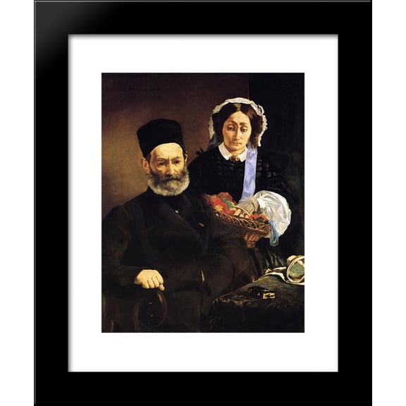 Portrait of Monsieur and Madame Auguste Manet 20x24 Framed Art Print by Manet, Edouard