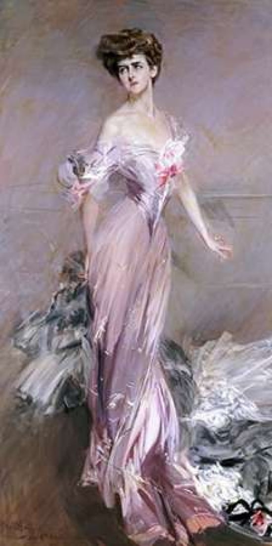Portrait of Mrs Howard-Johnston Canvas Art - Giovanni Boldini (10 x 20)