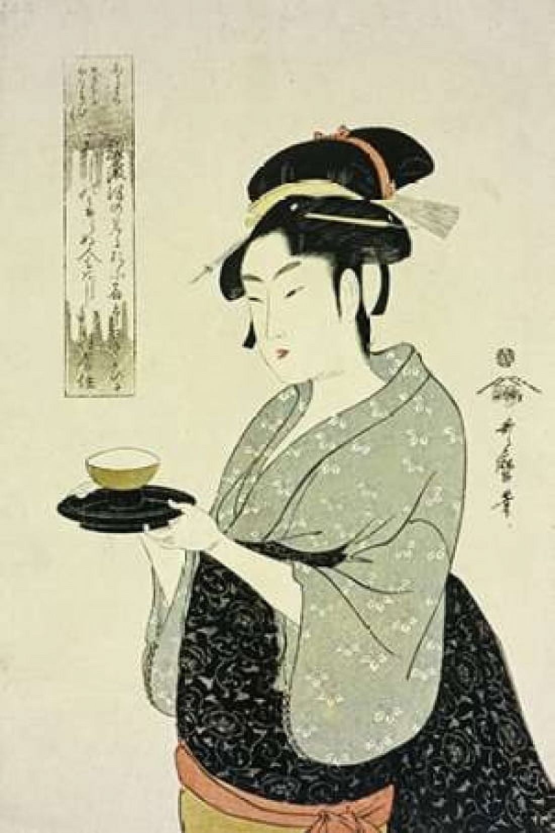 Portrait of Naniwaya Okita Canvas Art - Kitagawa Utamaro (20 x 28)