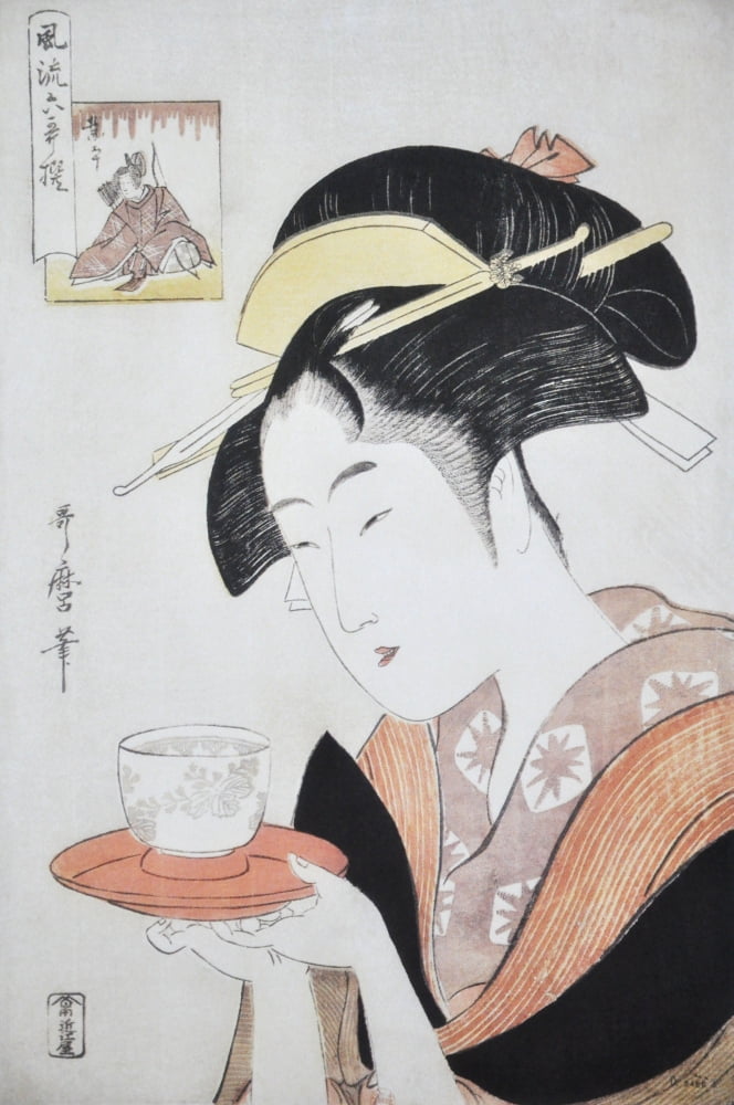 Portrait of Naniwaya Okita c1796 Canvas Art - Kitagawa Utamaro (24 x 36)