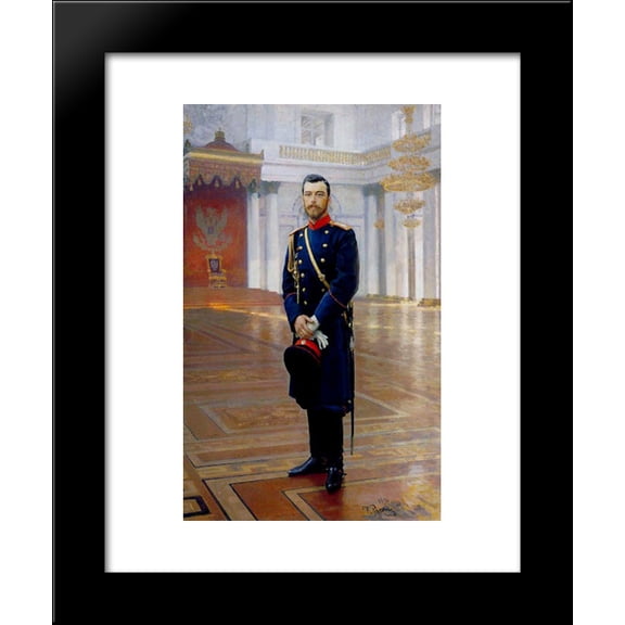 Portrait of Nicholas II The Last Russian Emperor 20x24 Framed Art Print by Re...