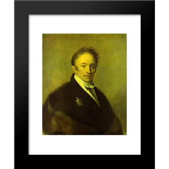 Portrait of Nikolay Karamzin 20x24 Framed Art Print by Alexey Venetsianov