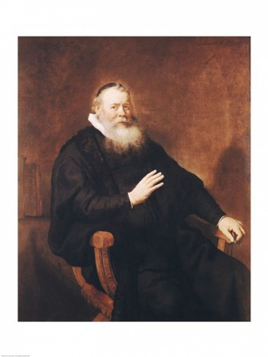 Portrait of Pastor Eleazer Swalmius Canvas Art - Rembrandt van Rijn (24 x 36)