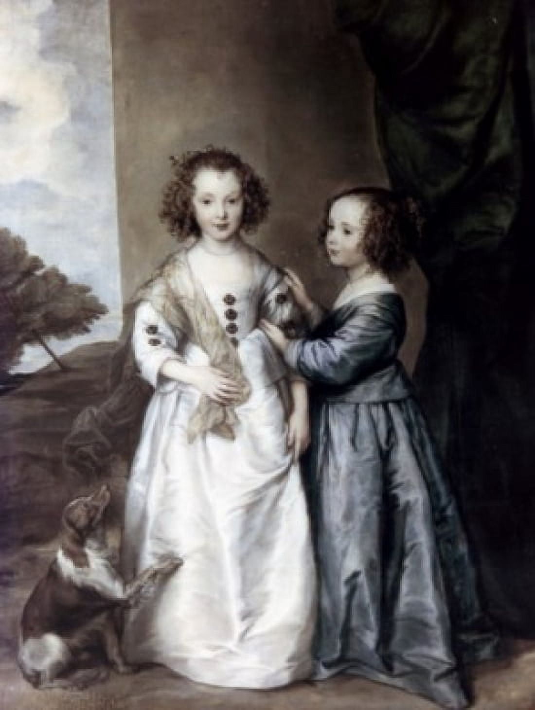 Portrait of Philadelphia and Elisabeth Warten by Anthon van Dyck 1630s 1599-1641 Canvas Art - Anthony van Dyck (24 x 36)