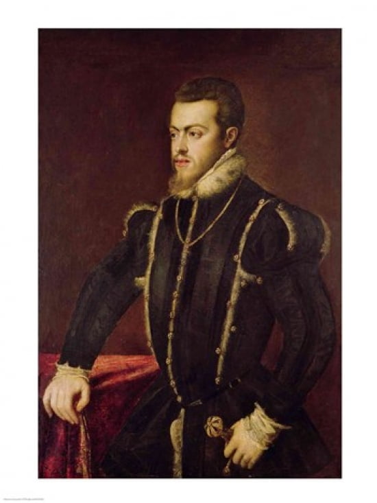 Portrait of Philip II Canvas Art - Titian (18 x 24)