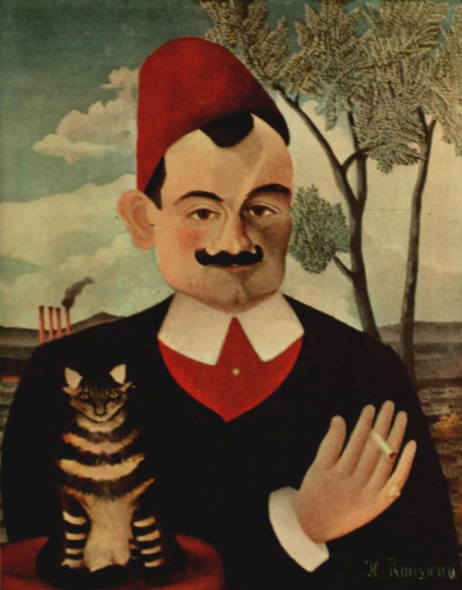 Portrait of Pierre Loti c1895 Canvas Art - Henri Rousseau (18 x 24)