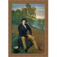 thumbnail image 1 of Portrait of Portrait of K. I. Albrekht 28x40 Large Gold Ornate Wood Framed Canvas Art by Orest Kiprensky, 1 of 2
