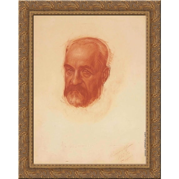 Portrait of Prince George Lvov 24x20 Gold Ornate Wood Framed Canvas Art by Alexandre Jacovleff