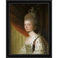 thumbnail image 1 of Portrait of Queen Charlotte 28x34 Large Black Ornate Wood Framed Canvas Art by Joshua Reynolds, 1 of 2