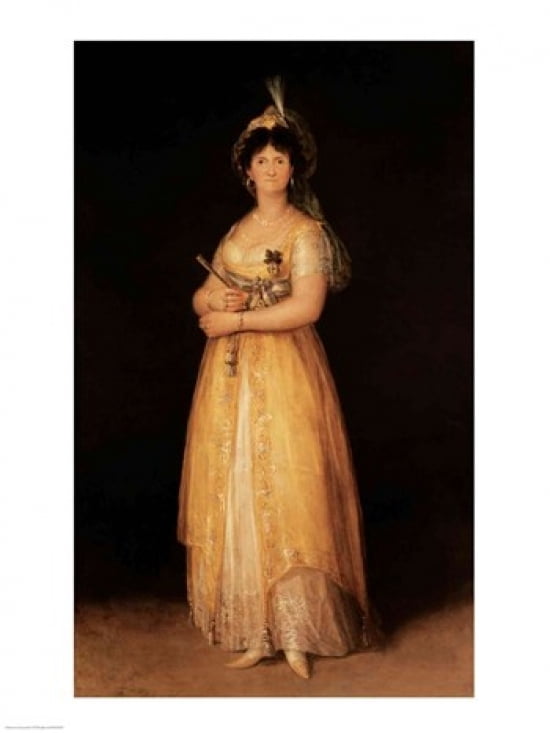 Portrait of Queen Maria Luisa Canvas Art - Francisco De Goya (24 x 36)