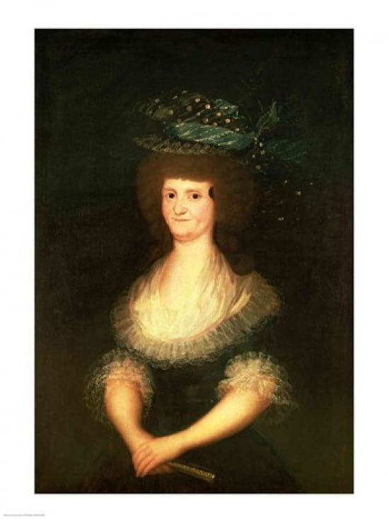 Portrait of Queen Maria Luisa Canvas Art - Francisco De Goya (24 x 36)