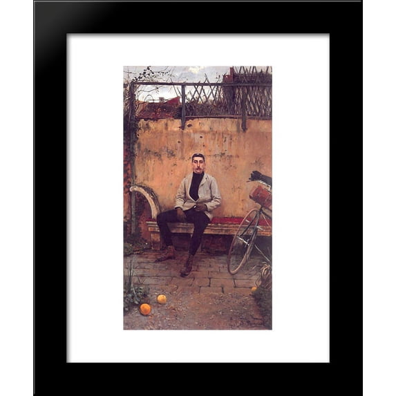 Portrait of Ramon Casas 20x24 Framed Art Print by Santiago Rusinol