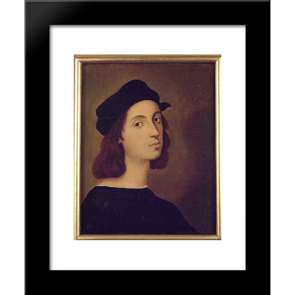 Portrait of Raphael 20x24 Framed Art Print by Jean Auguste Dominique Ingres