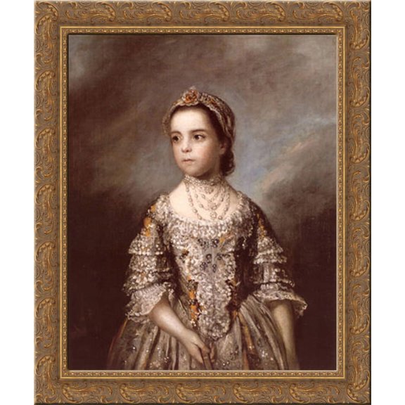 Portrait of Rebecca Watson 20x24 Gold Ornate Wood Framed Canvas Art by Reynolds, Joshua