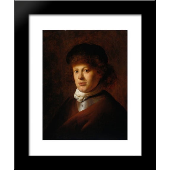 Portrait of Rembrandt van Rijn 20x24 Framed Art Print by Rembrandt
