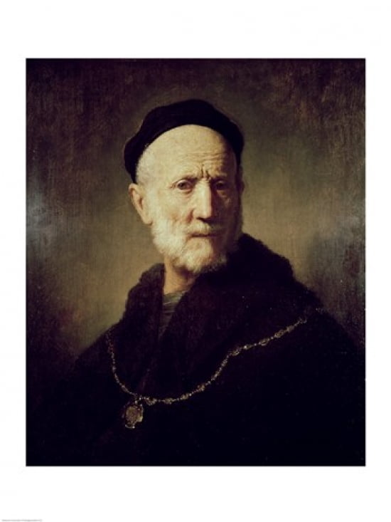 Portrait of Rembrandts Father Canvas Art - Rembrandt van Rijn (18 x 24)