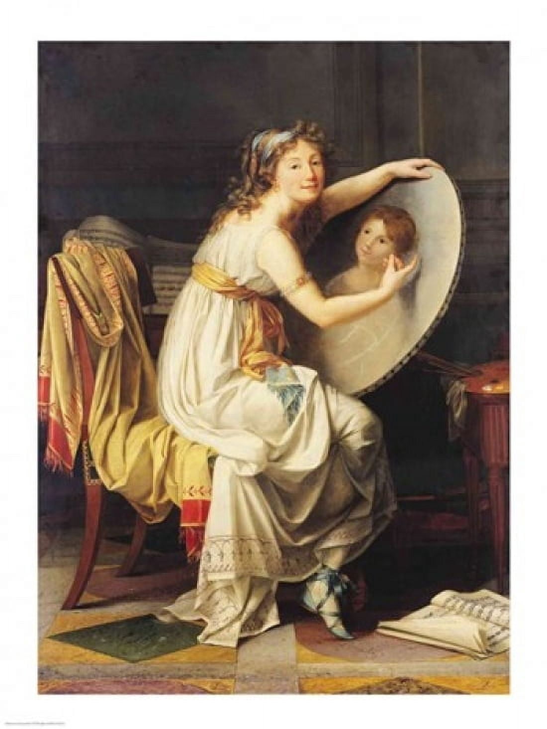 Portrait of Rose Adelaide Ducreux Canvas Art - Jacques-Louis David (24 x 36)