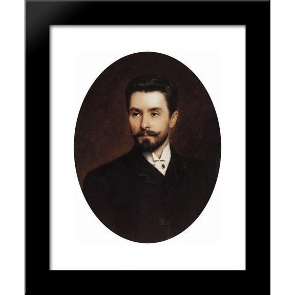 Portrait of Russian opera singer Nikolay Figner 20x24 Framed Art Print by Makovsky, Konstantin