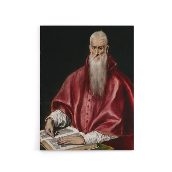 Portrait of Saint Jerome as a Scholar El Greco Canvas Wall Art 12x16"