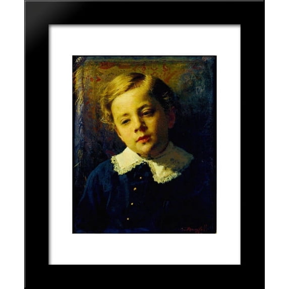 Portrait of Sergei Kramskoy, the Artist's Son 20x24 Framed Art Print by Ivan Kramskoy