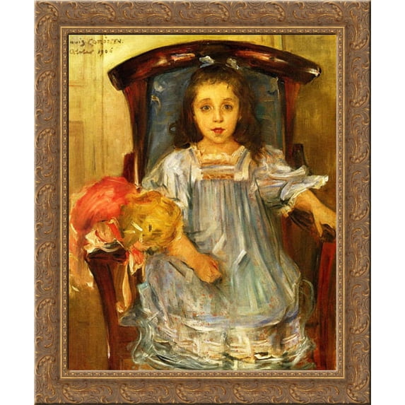 Portrait of Sophie Cassirer 24x20 Gold Ornate Wood Framed Canvas Art by Lovis Corinth