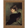 thumbnail image 1 of Portrait of Tatiana Rechinskay 20x24 Gold Ornate Wood Framed Canvas Art by Repin, Ilya, 1 of 2