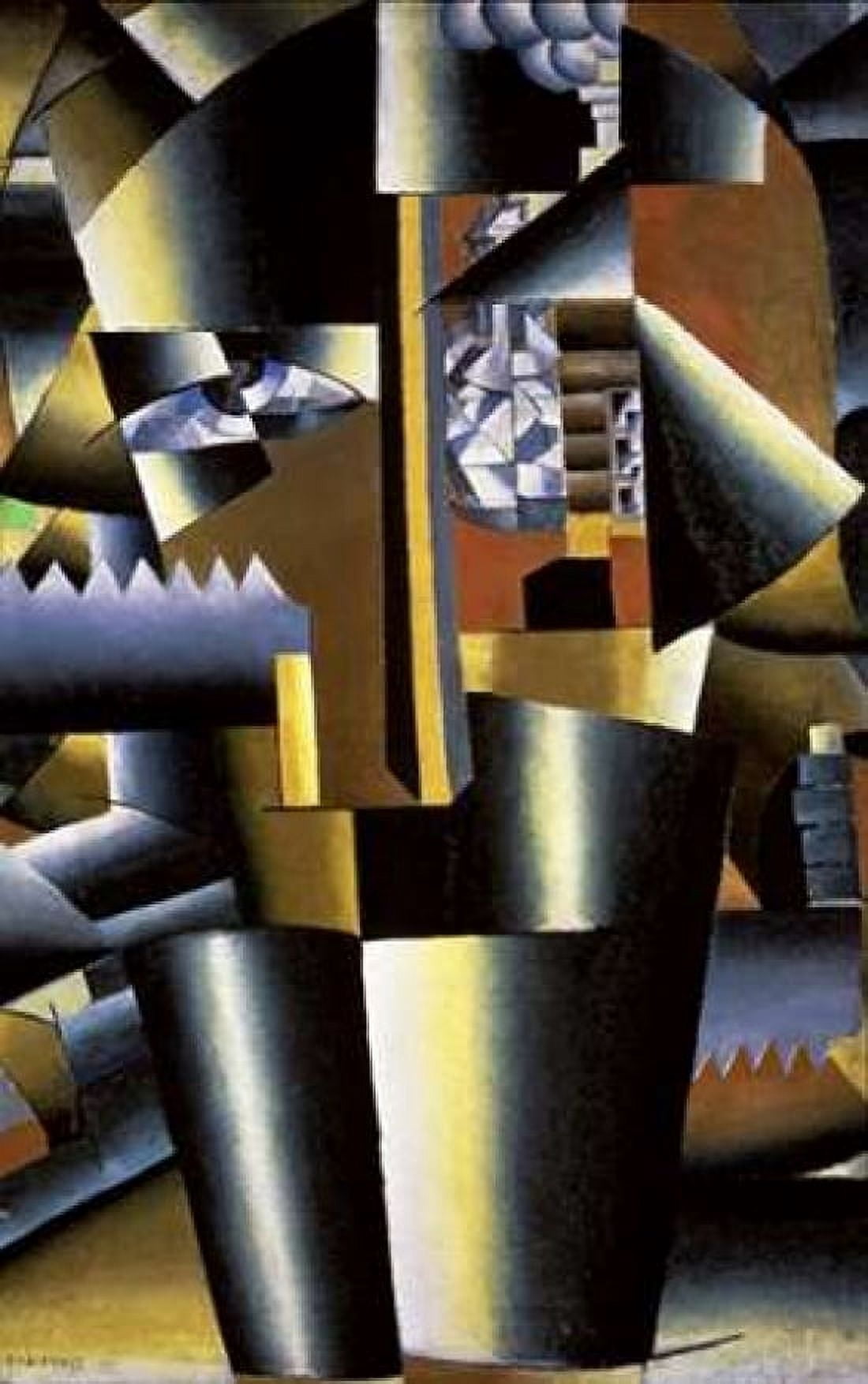Portrait of The Artist I Klyun Canvas Art - Kazimir Malevich (24 x 36)