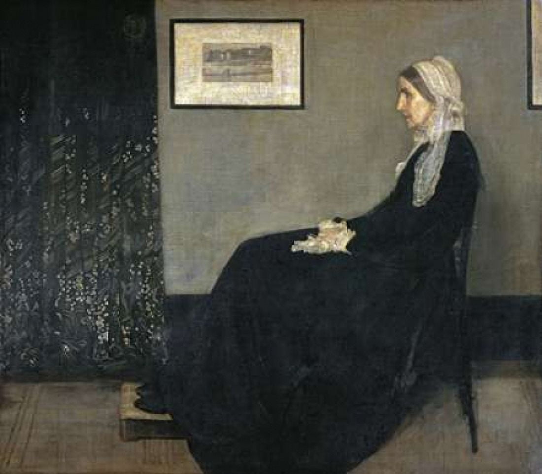 Portrait of The Artists Mother - Arrangement In Gray and Black No1 Canvas Art - James McNeill Whistler (24 x 24)