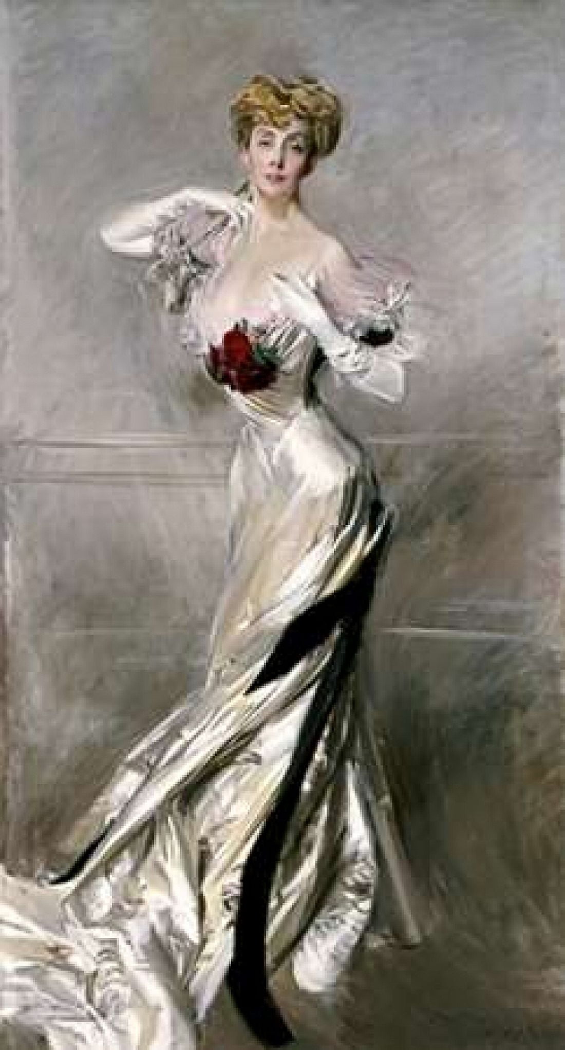 Portrait of The Countess Zichy Canvas Art - Giovanni Boldini (12 x 18)