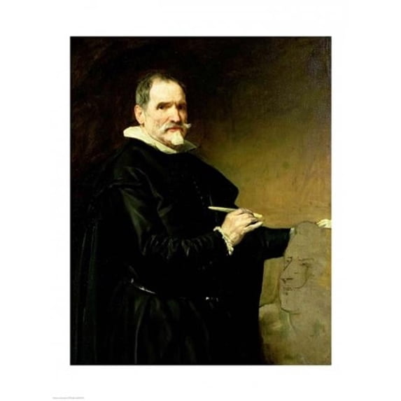 Portrait of The Sculptor Juan Martinez Montanes Poster Print by Diego Velazquez - 24 x 36 in. - Large