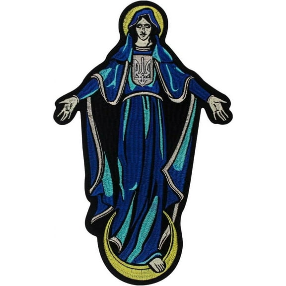 Portrait of The Virgin Mary Sew on Patches Iron on Patches for Backpacks Jackets DIY Appliqu Embroidery Patch