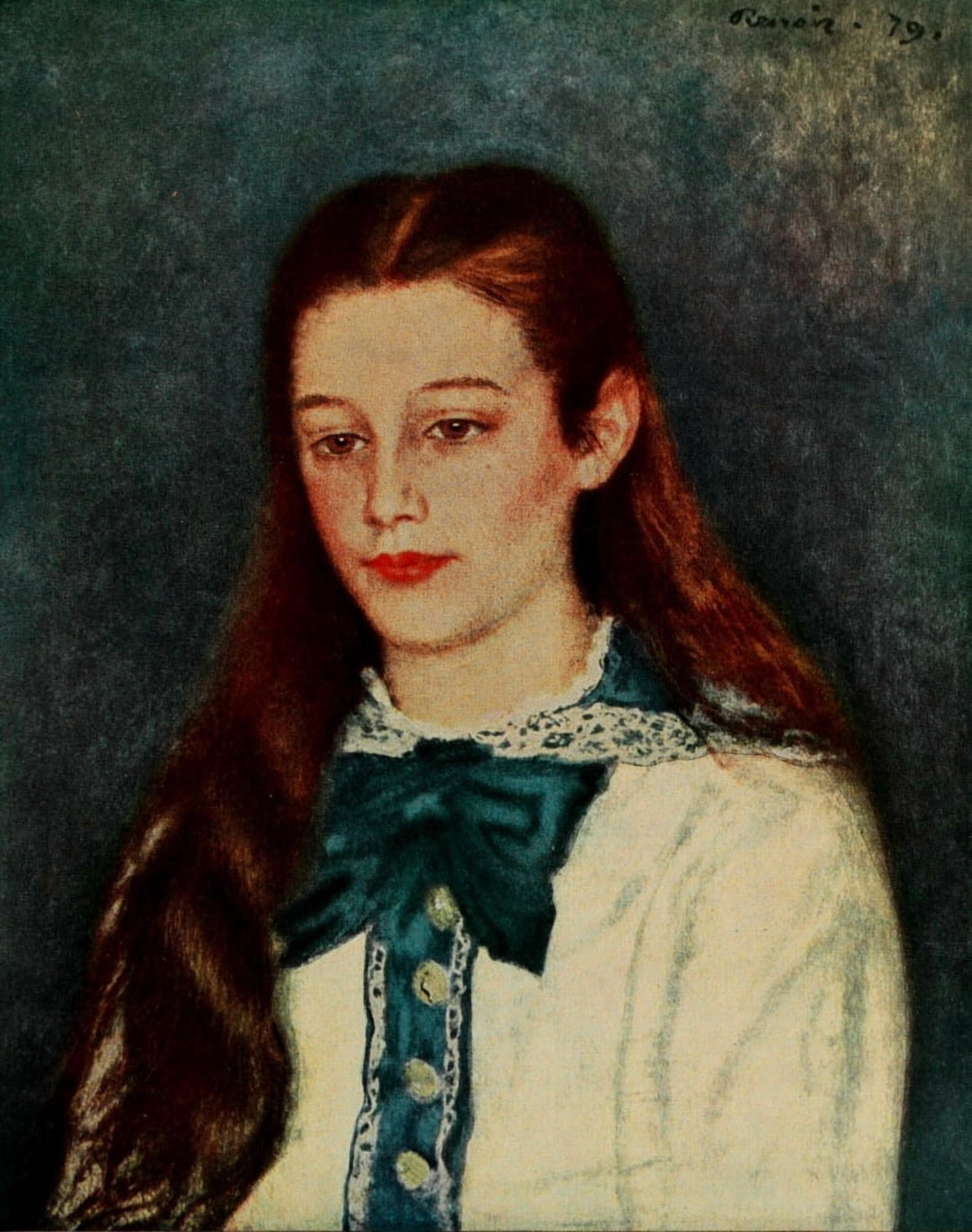 Portrait of Therese Beraud 1879 Canvas Art - Pierre-Auguste Renoir (18 x 24)