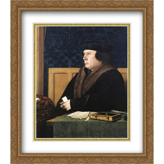 Portrait of Thomas Cromwell 2x Matted 28x32 Large Gold Ornate Framed Art Print by Holbein, Hans (Younger)