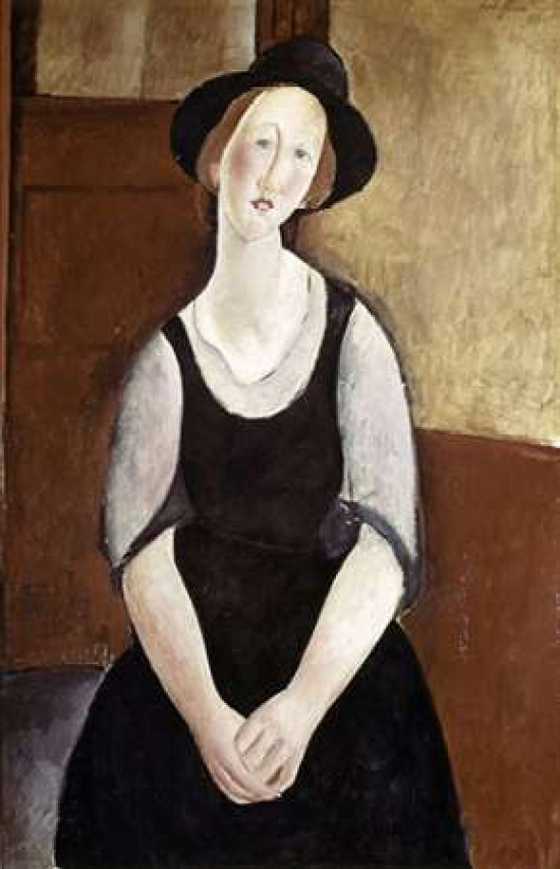 Portrait of Thora Klinckowstrom Canvas Art - Amedeo Modigliani (12 x 18)