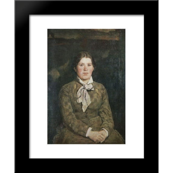 Portrait of V. Vasnetsov the Artist's Wife 20x24 Framed Art Print by Viktor Vasnetsov