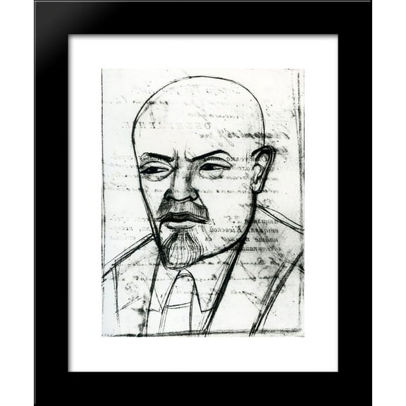 Portrait of Vladimir Lenin 20x24 Framed Art Print by Mykhailo Boichuk