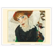 Portrait of Wally Neuzil - From an Original Color Painting by Egon Schiele c.1912 - Master Art Print (Unframed) 9in x 12in