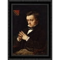 thumbnail image 1 of Portrait of Wilkie Collins 19x24 Black Ornate Wood Framed Canvas Art by Millais, John Everett, 1 of 2
