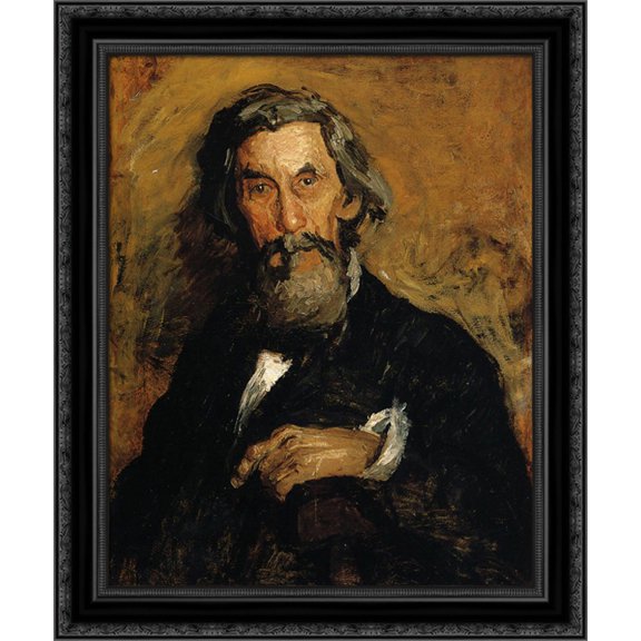 Portrait of William H. MacDowell 20x24 Black Ornate Wood Framed Canvas Art by Eakins, Thomas