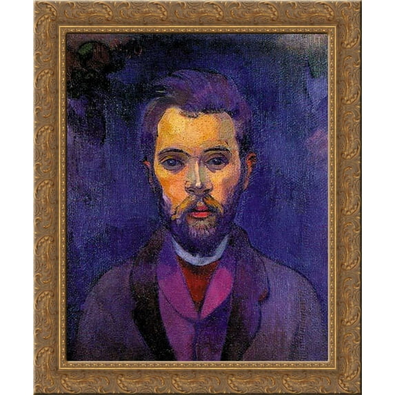 Portrait of William Molard 24x20 Gold Ornate Wood Framed Canvas Art by Paul Gauguin