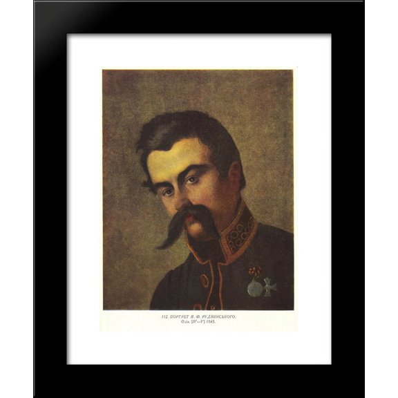Portrait of Y. F. Rudzinsky 20x24 Framed Art Print by Taras Shevchenko