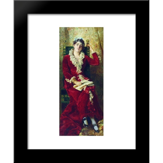 Portrait of Y.Makovskaya 20x24 Framed Art Print by Makovsky, Konstantin