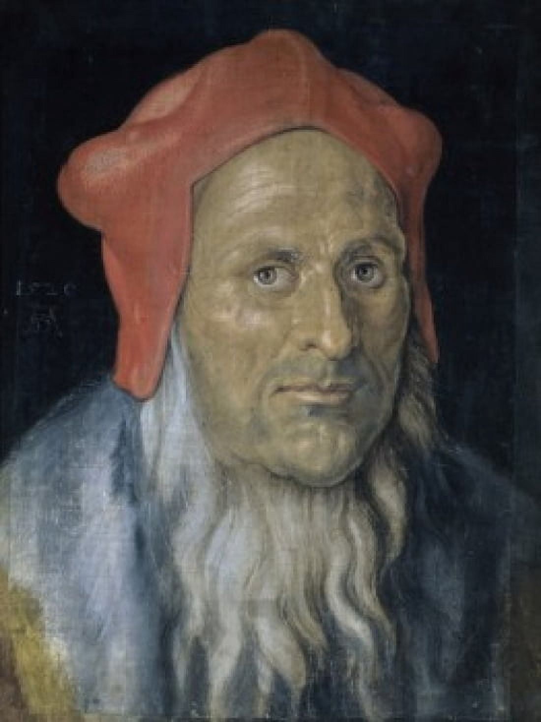 Portrait of a Bearded Man with a Red Hat Albrecht Durer (1471-1528German) Musee du Louvre Paris Canvas Art - Albrecht Durer (24 x 36)